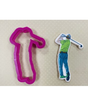 Jugador de golf - Cortador 3D