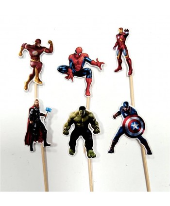 6 Mini Topper Superhéroes -...